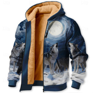 Zippered Patch-pocket Insulated Cotton Jacket