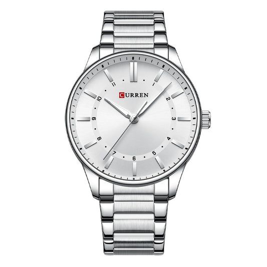 Mens Round Large-Dial Waterproof Watch
