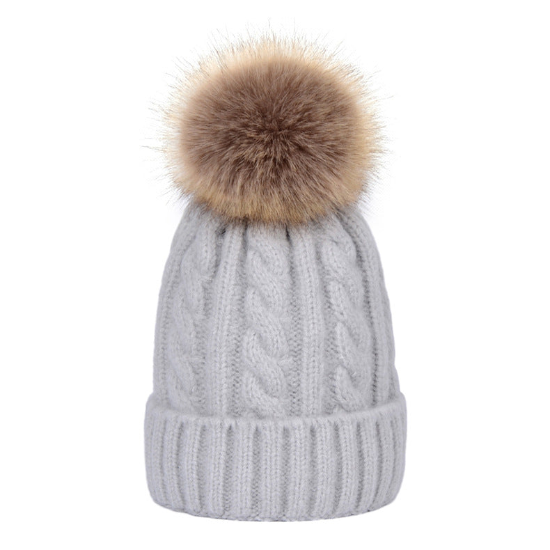 Fashion Hat Women's Autumn And Winter Wool Ball