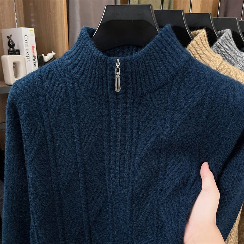 Men's Business Leisure Pullover Bottoming Sweater
