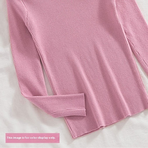 Thickened Knitting Sweater For Women Mid-collar Bottoming Shirt