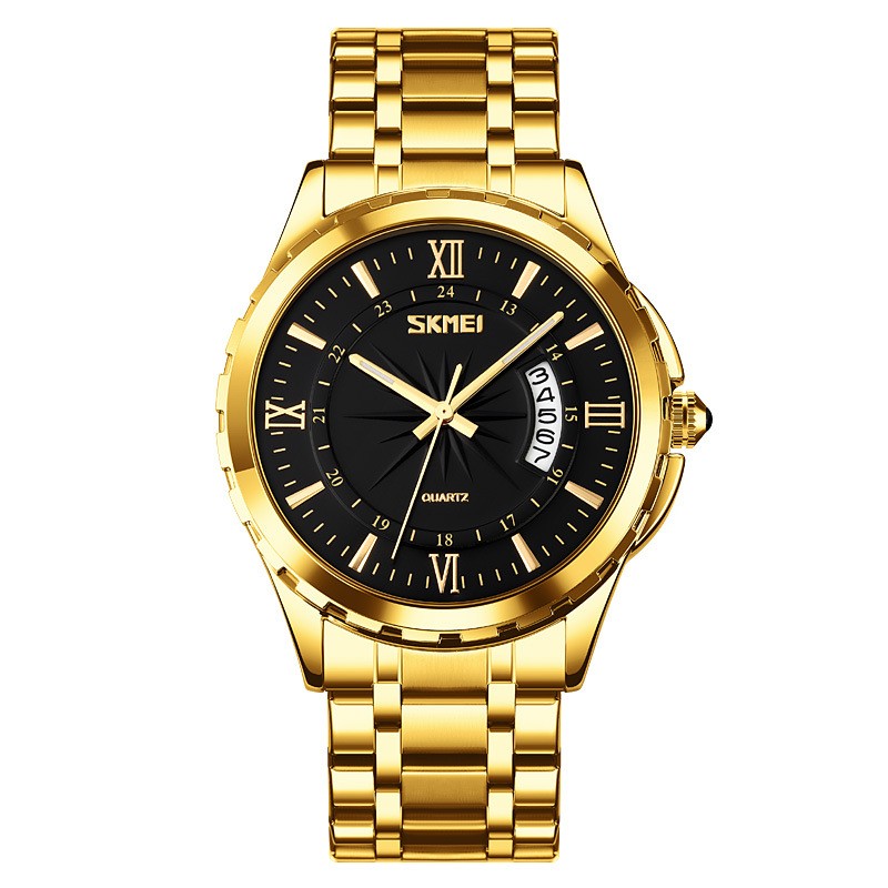 Men's Steel Belt Business Waterproof Calendar Quartz Watch