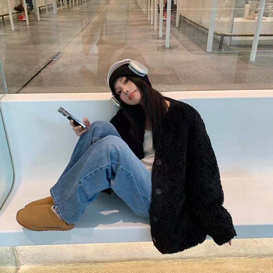 Thickened And Velvet Bubble Plush Jacket