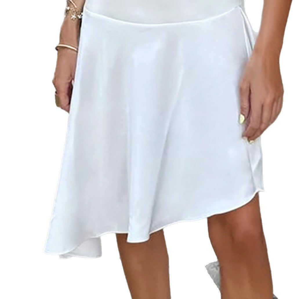 Irregular Satin Velvet Skirt For Women