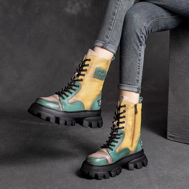 Round Toe Platform High-top Fashion Women's Shoes