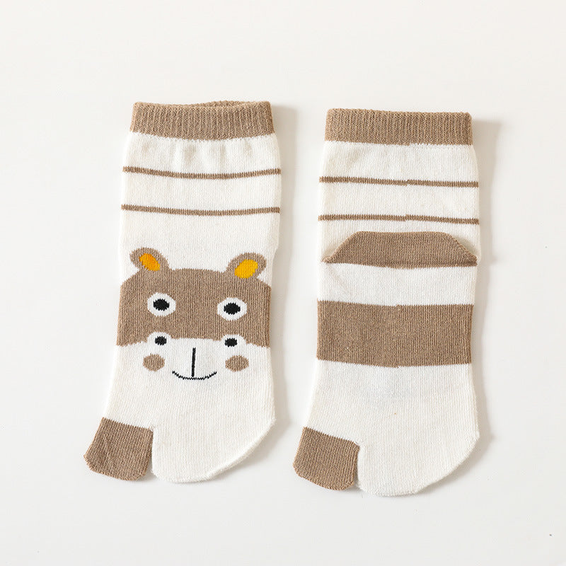 Children's Pure Cotton Cartoon Points Thumb Socks
