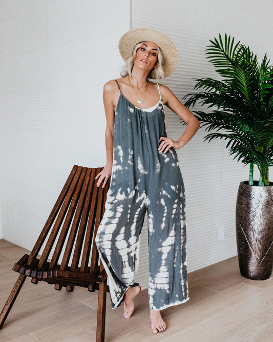 Women's Suspender One Piece Wide Leg Pants