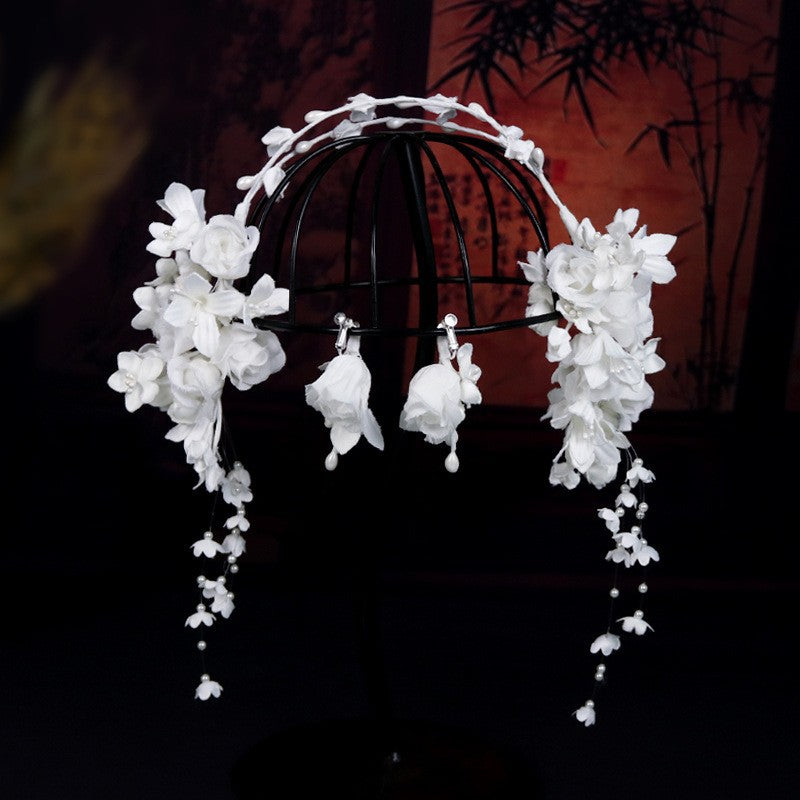 Hair Band Set Exquisite Handmade White