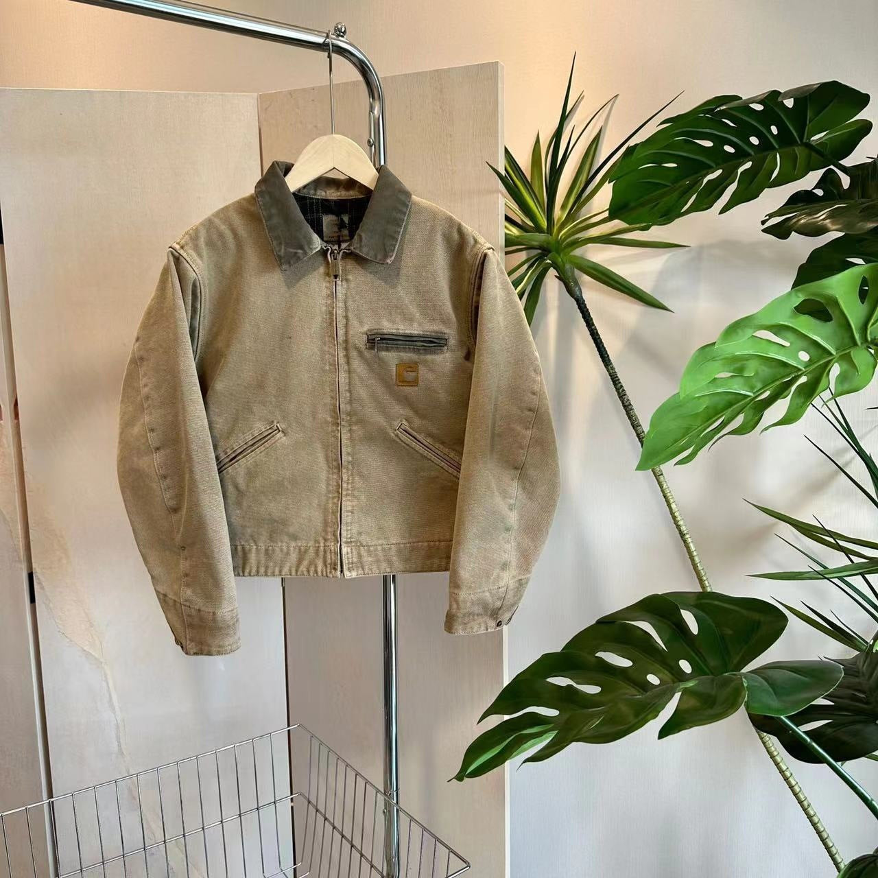 Jacket Vintage Tooling Canvas Coat Gasoline Blue Moss Green
