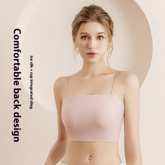 Women's Solid Color Chest Cushion Beautiful Back And Strapless