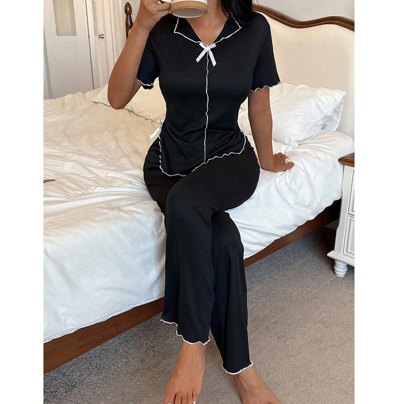Womens Casual Top And Pants Pajama Set