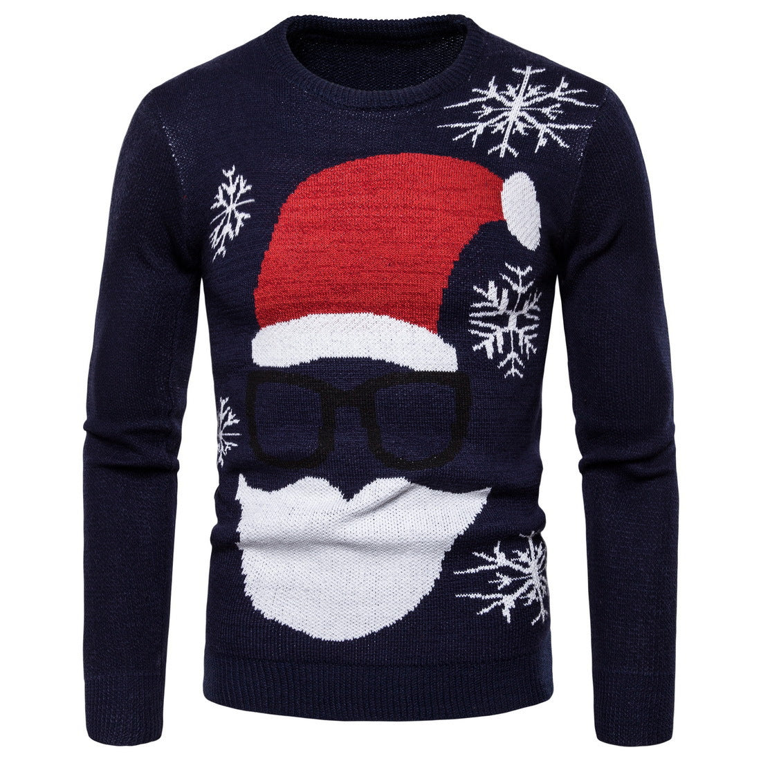 Elderly Printed Men's Knitted Bottoming Shirt