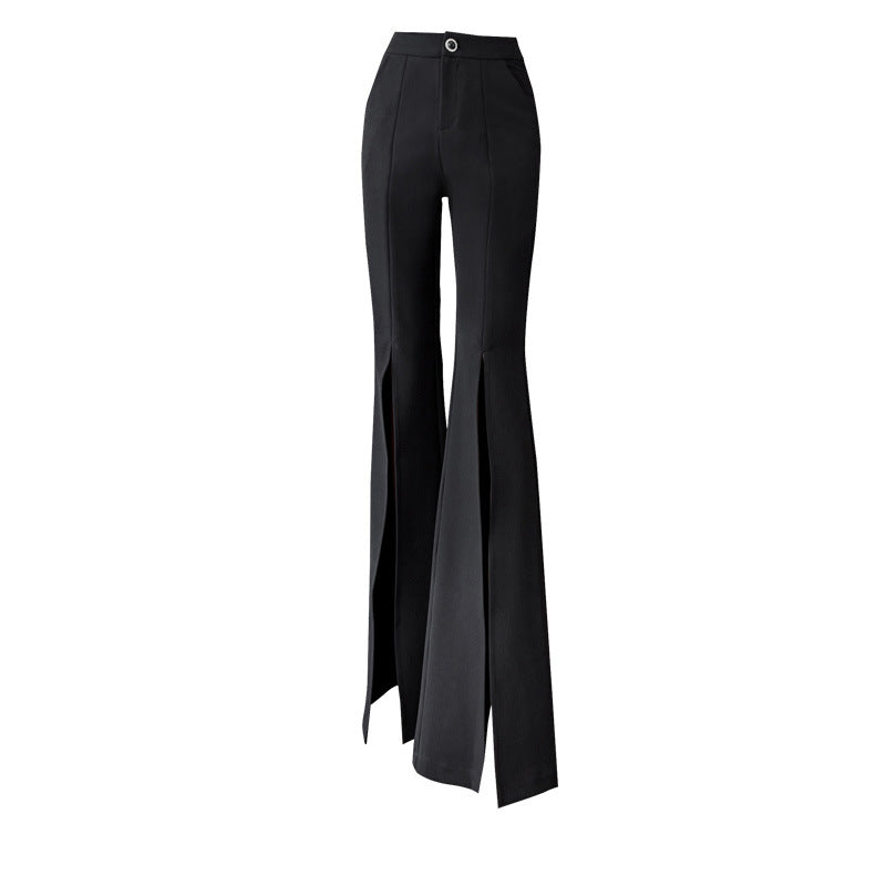 Summer Temperament Wide Legs Droopy Feeling High Waist Slim Pants