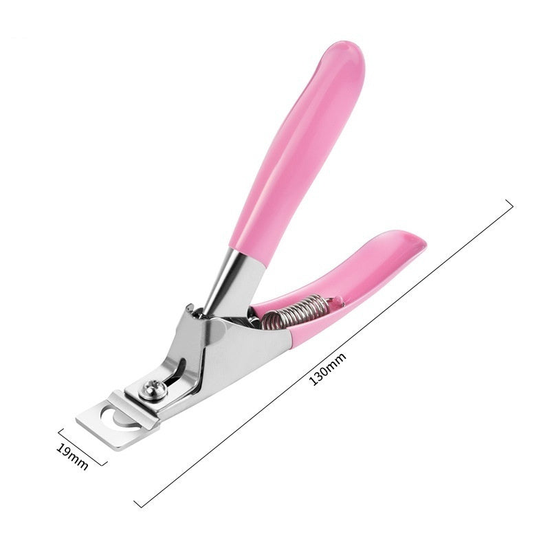 Nail Art Straight Cut Ribbon Titanium French U-shaped Scissors