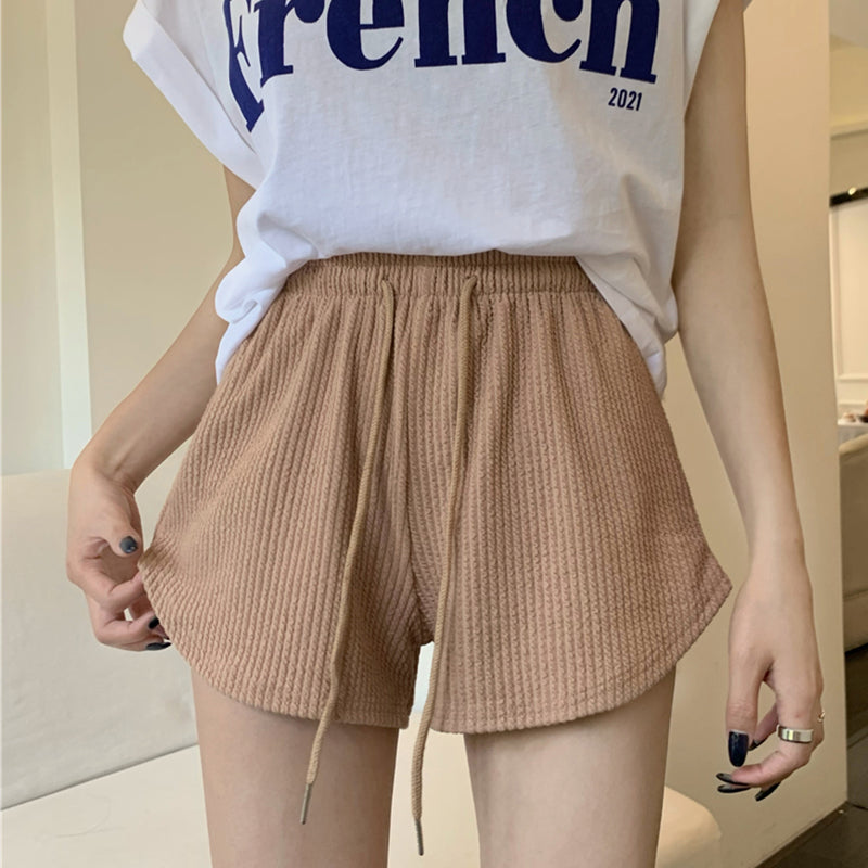 Drawstring Sports Shorts Women's Outer Wear Casual Pants