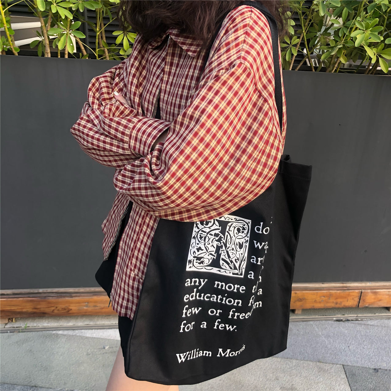 Black Canvas Bag, One-shoulder Large-capacity Female Literary Cloth Bag