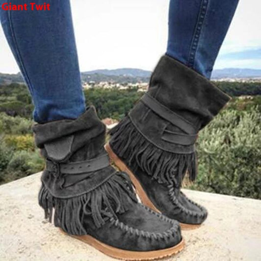 Flat Sleeve Plus Size Sewing Bag National Style Cotton Boots Women's Leather Boots