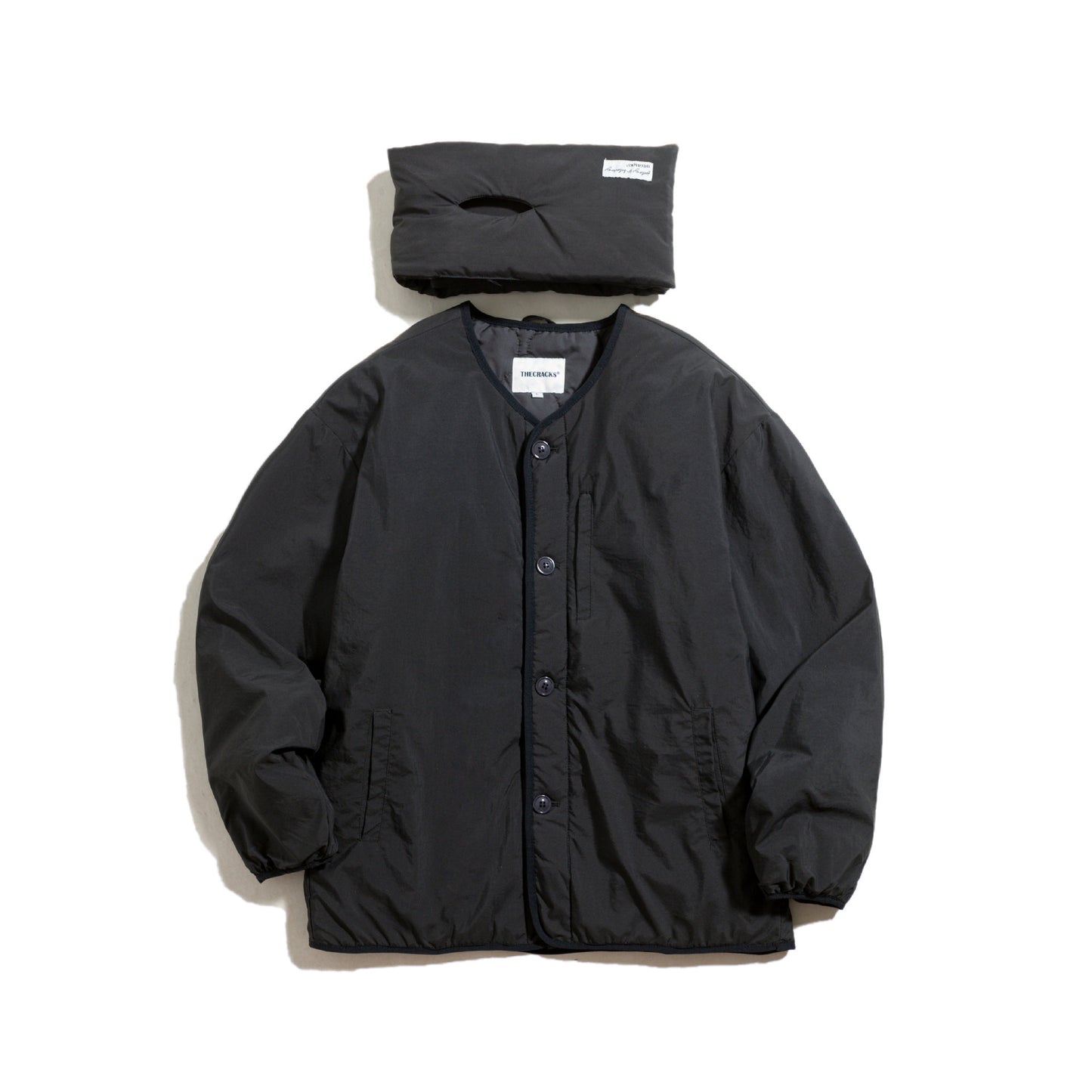 Winter Men's Solid Color Casual Round Neck Cotton Coat