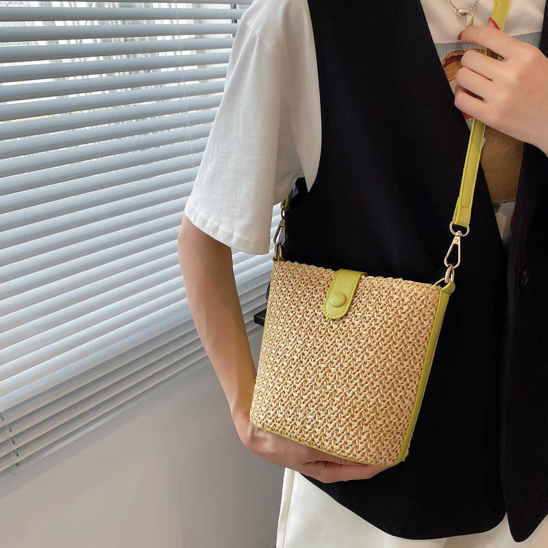 Casual Fashion Woven Bucket Bag