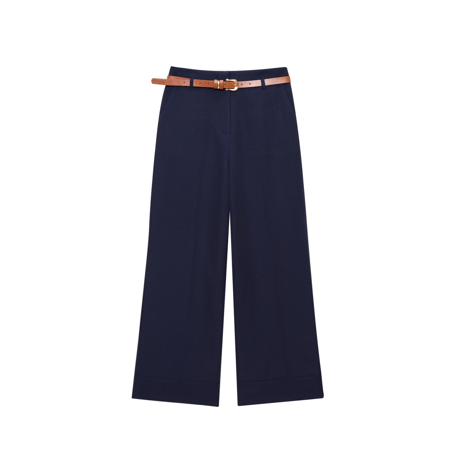 Western Style With Belt Curling Trousers