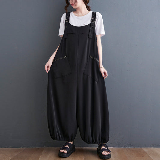 Women's Loose Western Style Fashion Work Clothes Casual Overalls