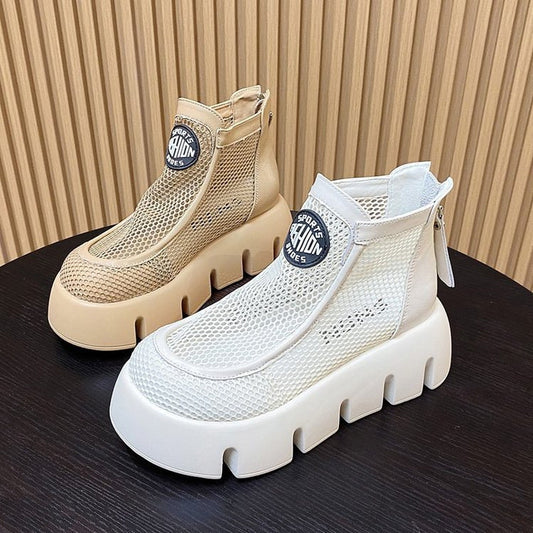 Muffin Ultra-light Thick-soled White Martin Boots