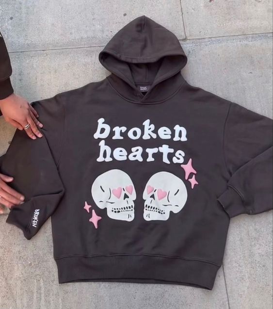 English Trend Foam Printing Hoodie Sweater