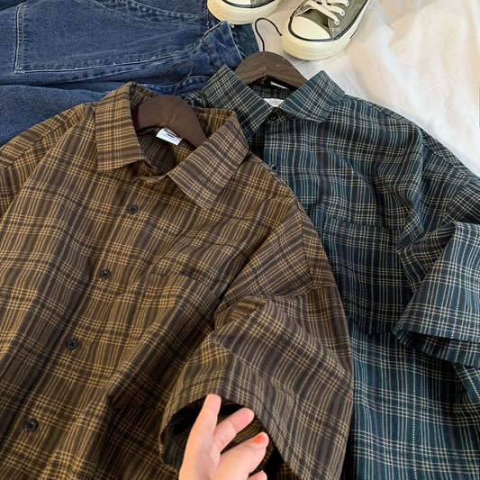 Men's Summer American Style Trend Short-sleeved Shirt