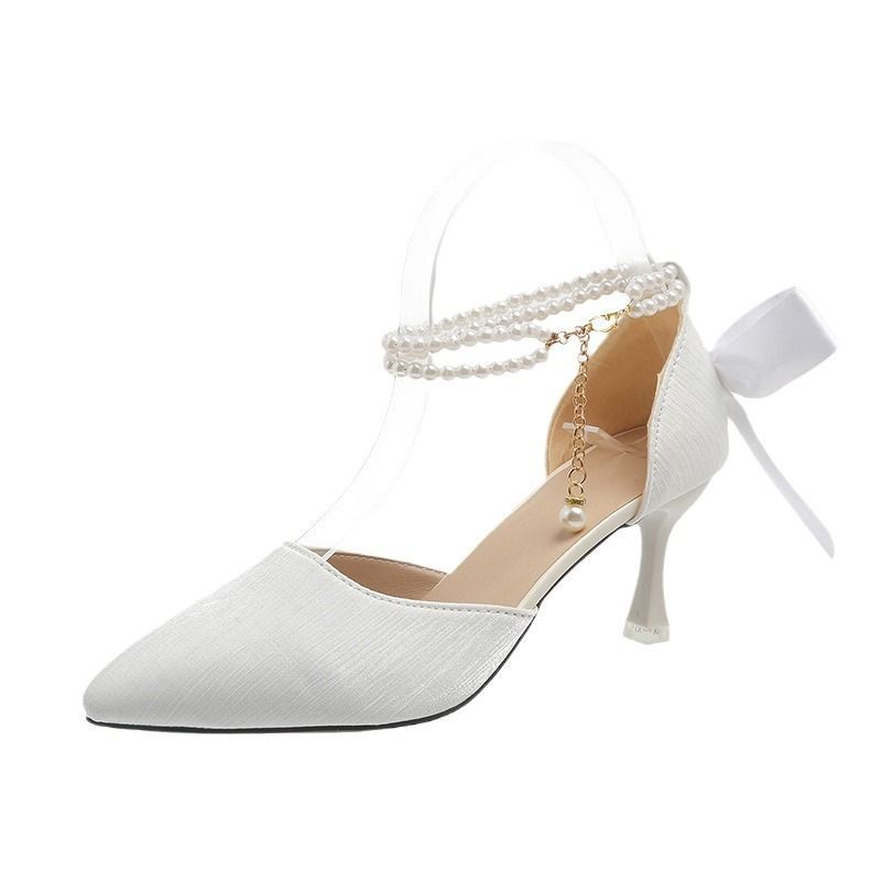 Fairy Style Bow Graceful And Fashionable High Heels
