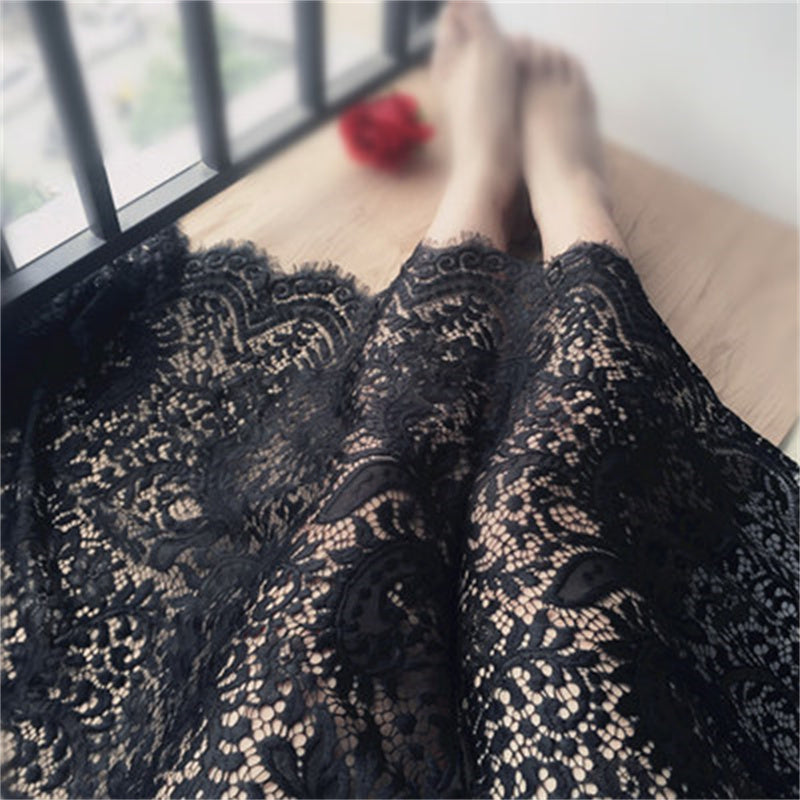 Embroidery Hollow Lace Skirt Hem Fabric