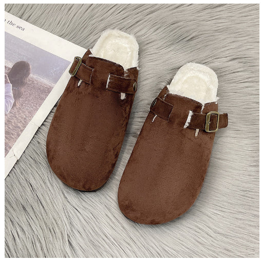 Women's Plush Winter Shoes With Genuine Leather