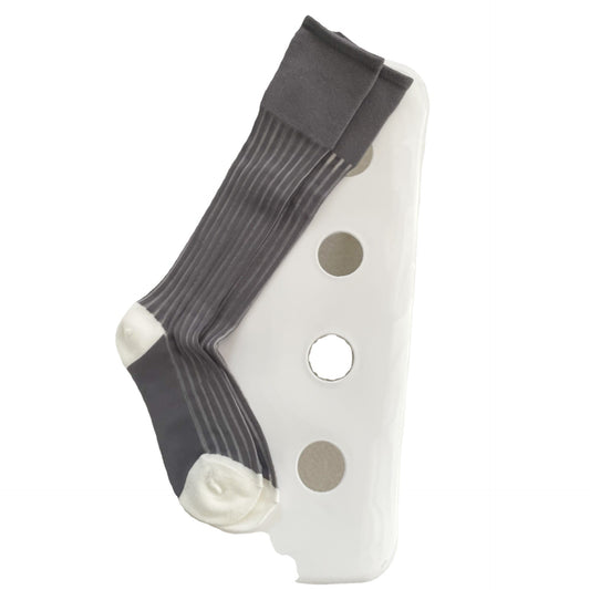 Summer Thin Long Vertical Bar Calf Socks