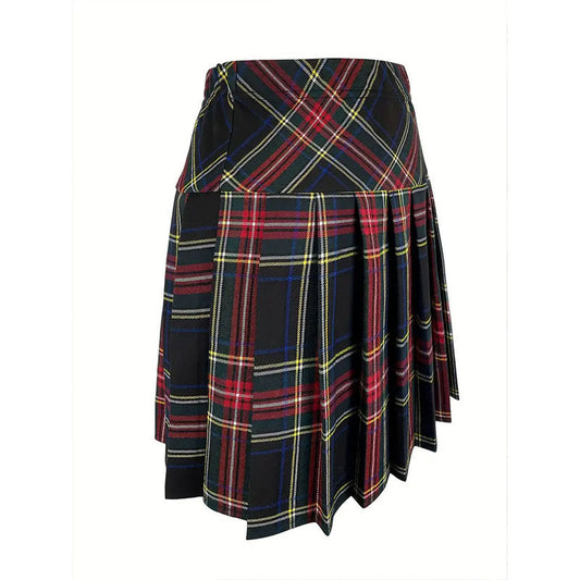 Women's Stripe College Style Pleated Skirt