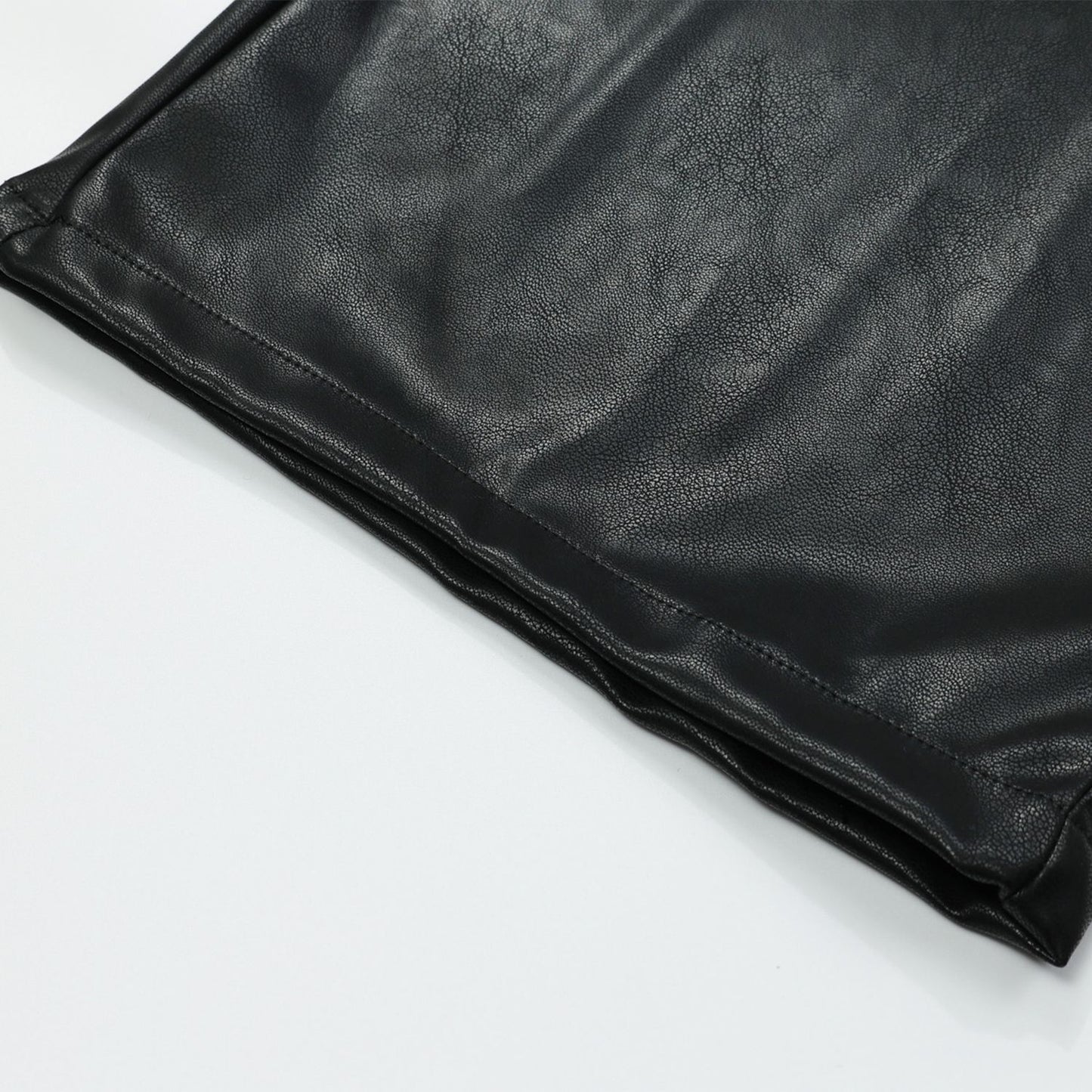 Niche Design Leather Pants Loose Wide Leg Pants