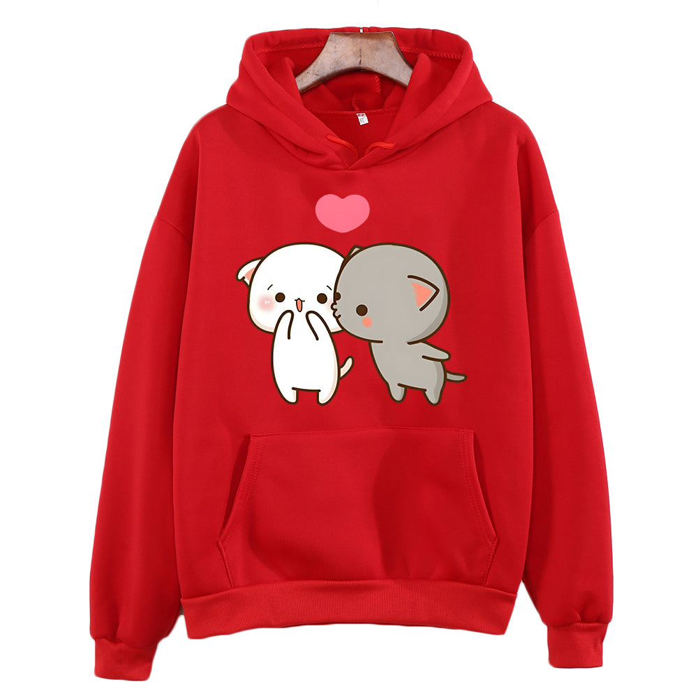 New Printed Pocket Drawstring Hoodie