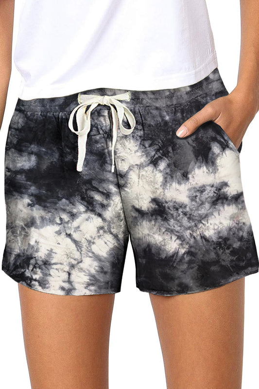 Summer Slim Tie Dye Patterned Gradient Casual Beachwear Shorts