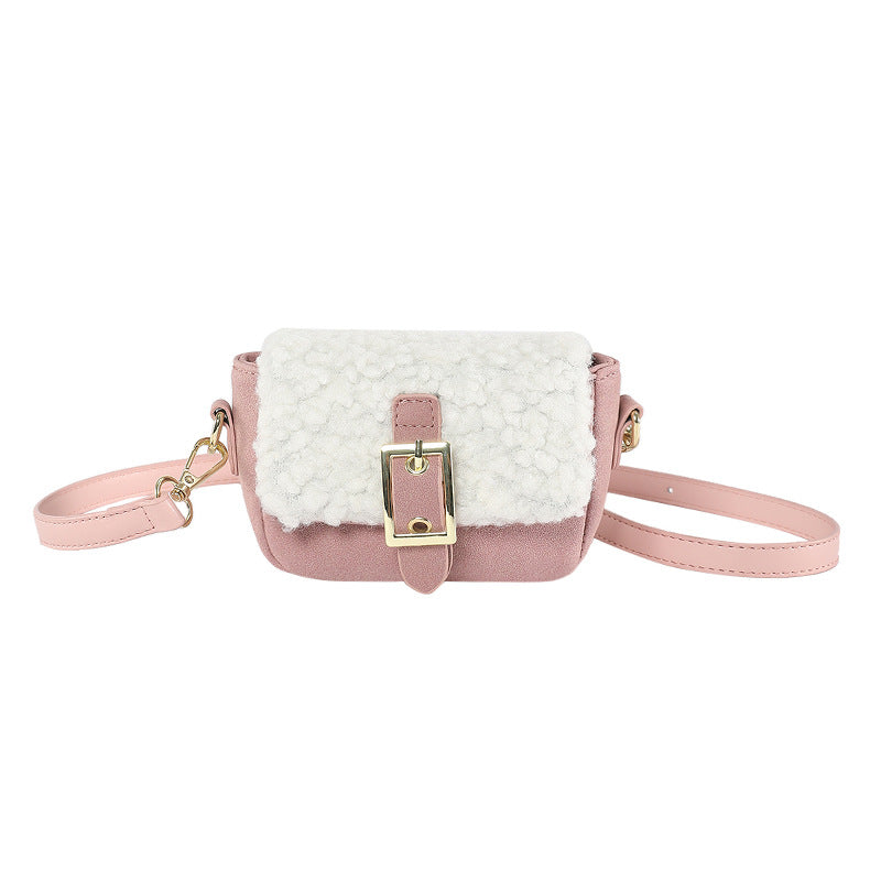 Plush Stitching Fashion Underarm Bag Women's Bag
