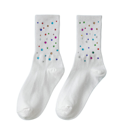Autumn Black And White Ins Tide Net Red Female Socks