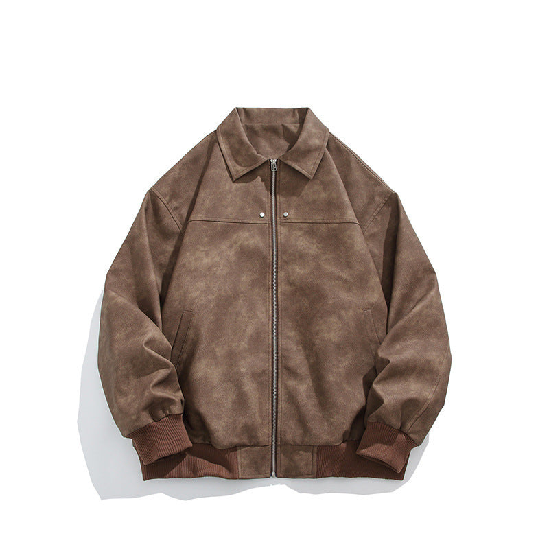 Cropped Leather Coat American Pu Shuai High Sense Men