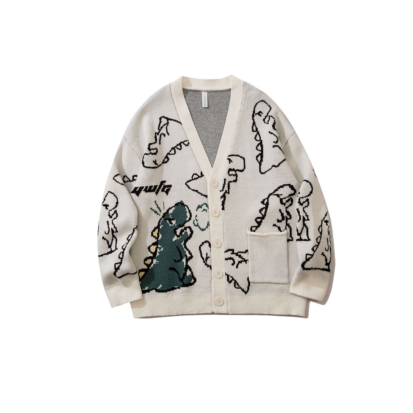 Tide Brand Street Cartoon Full Print Cardigan Sweater Jacket