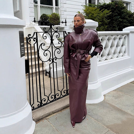 Womens Short Leather Jacket With Lacing