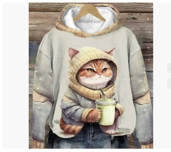 European And American 3D Digital Printing Hoodie