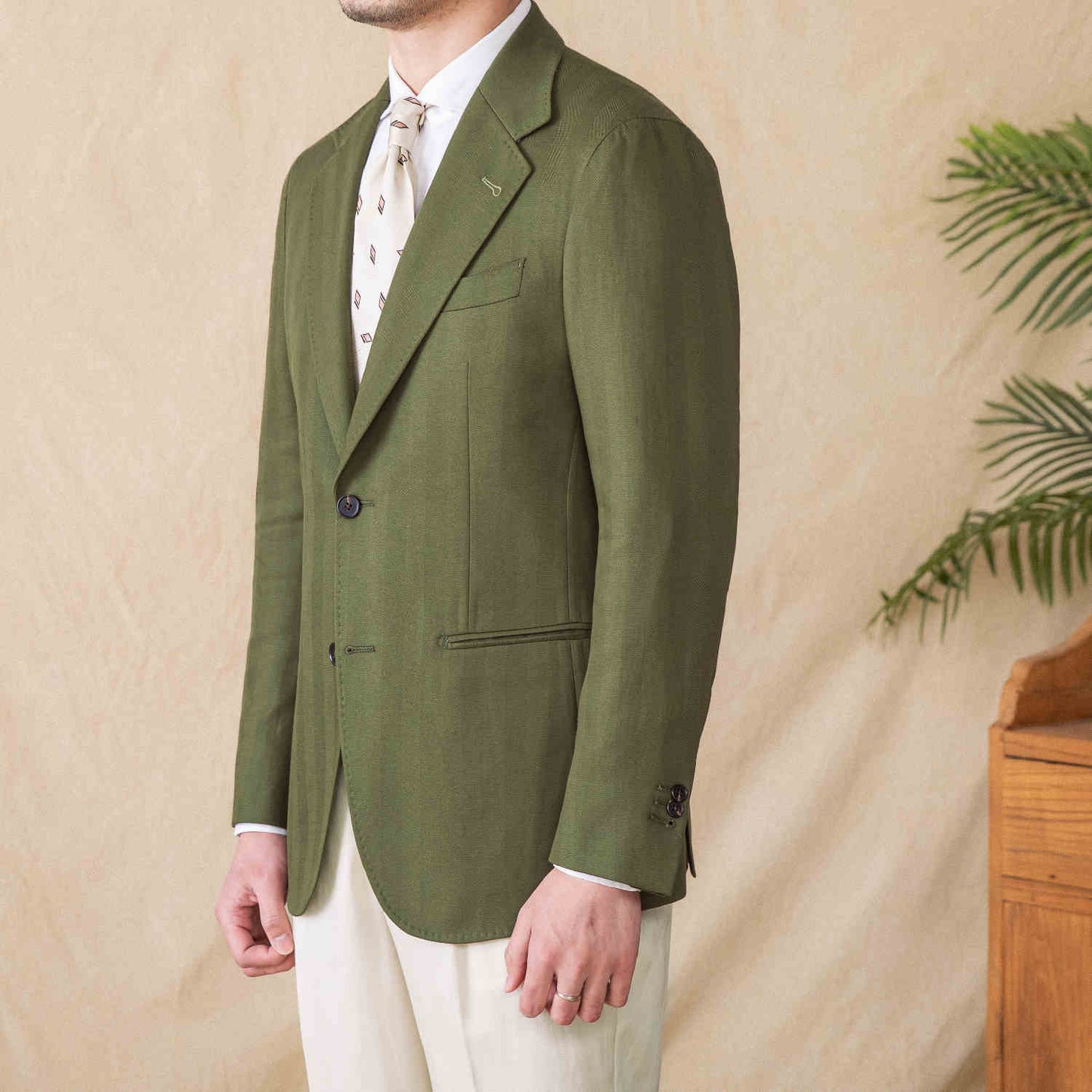 Linen Cotton Half Lining Lightweight Casual Suit NAPOLI Breathable Suit