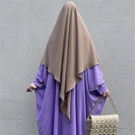 Extended And Widened Single-layer Ripped-edge Headscarf