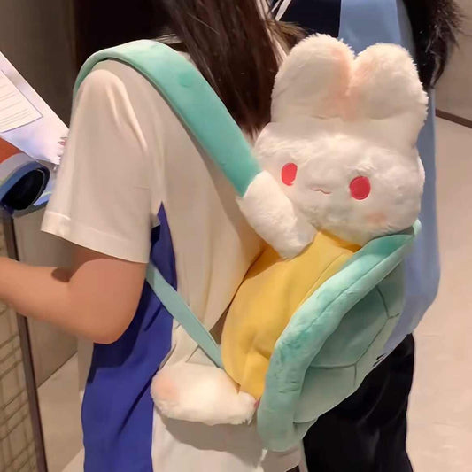 Cute Rabbit Turtle Plush Bunny Turtle Backpack