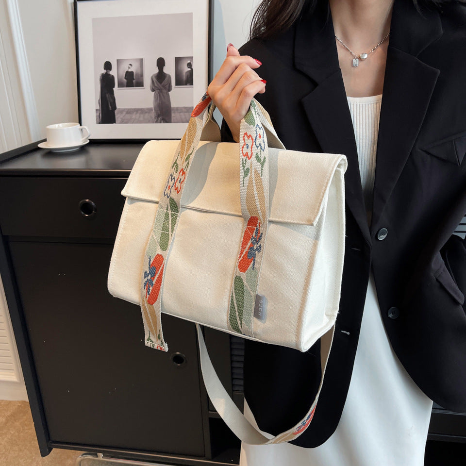 Large Capacity Canvas Bag All Match Crossbody