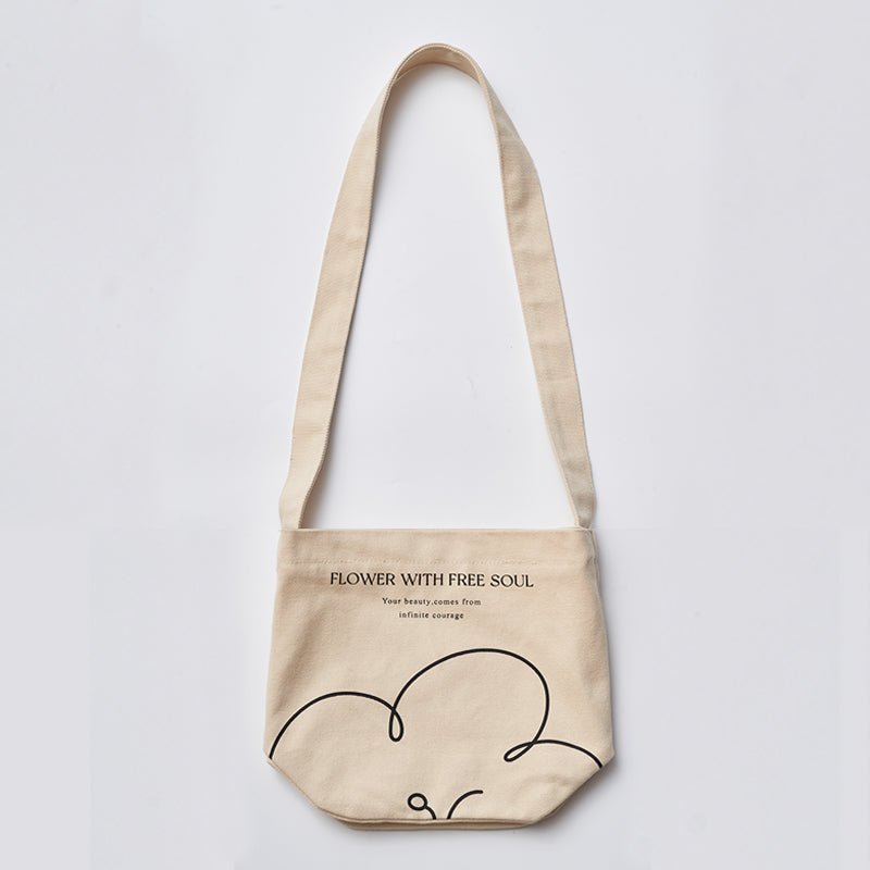 Women's Summer Pure Cotton Hand Carry One Shoulder Canvas Bag