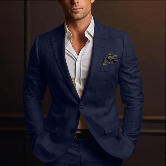 Men's Striped Blazer Casual Slim Fit