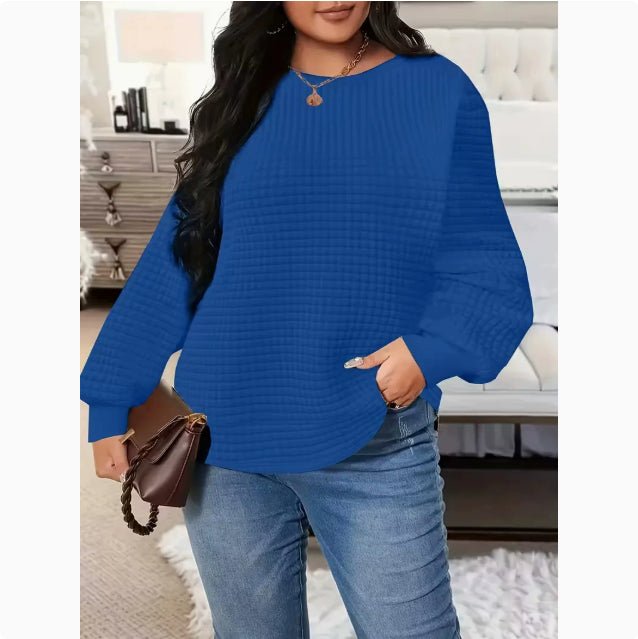 Fashionable Crew-neck Sweatshirt With Long Sleeves For Fall And Winter