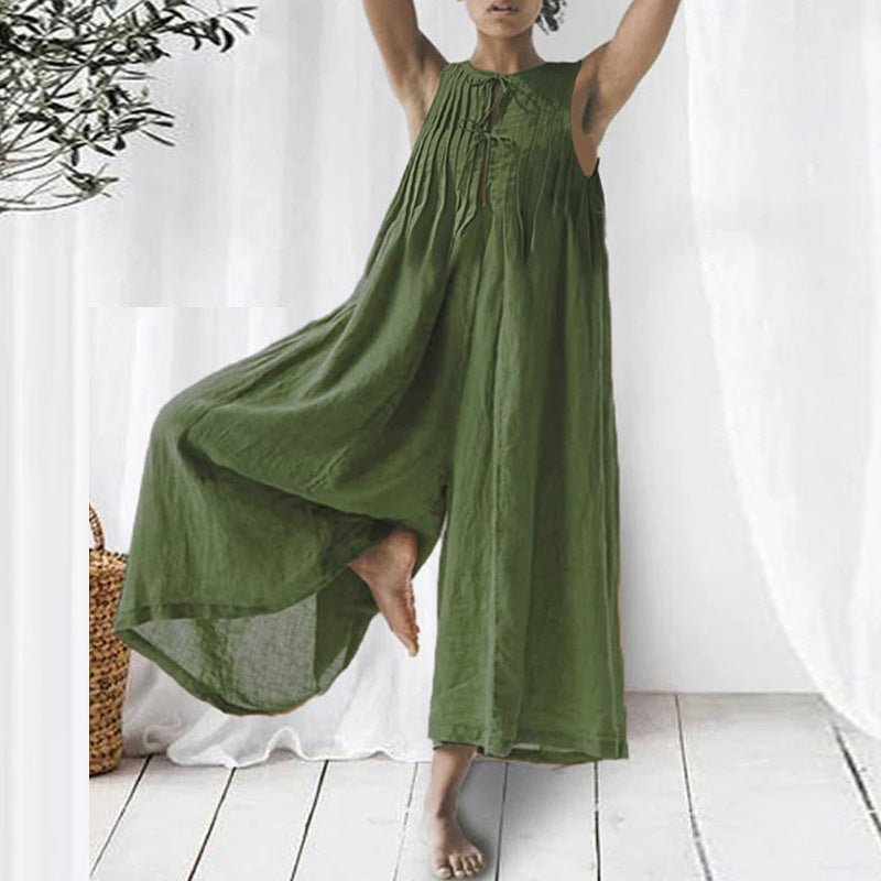Women's Elegant Long Sleeveless Jumpsuit